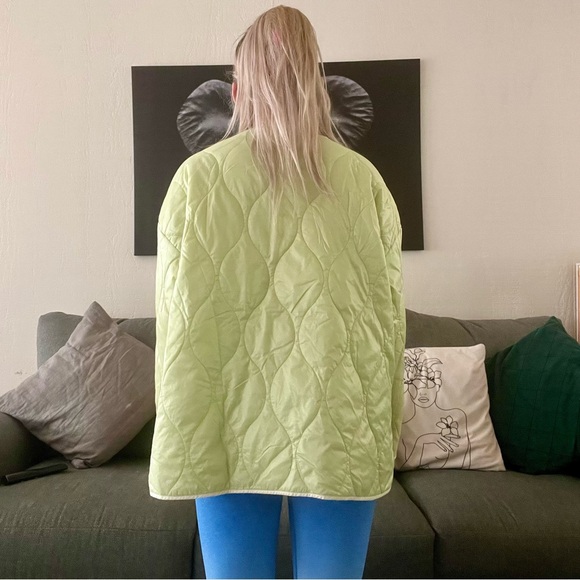 Lime Green Quilted Jacket - Picture 11 of 14